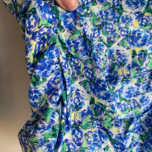 Zara women’s printed floral gathered blouse tops - Picture 15 of 16